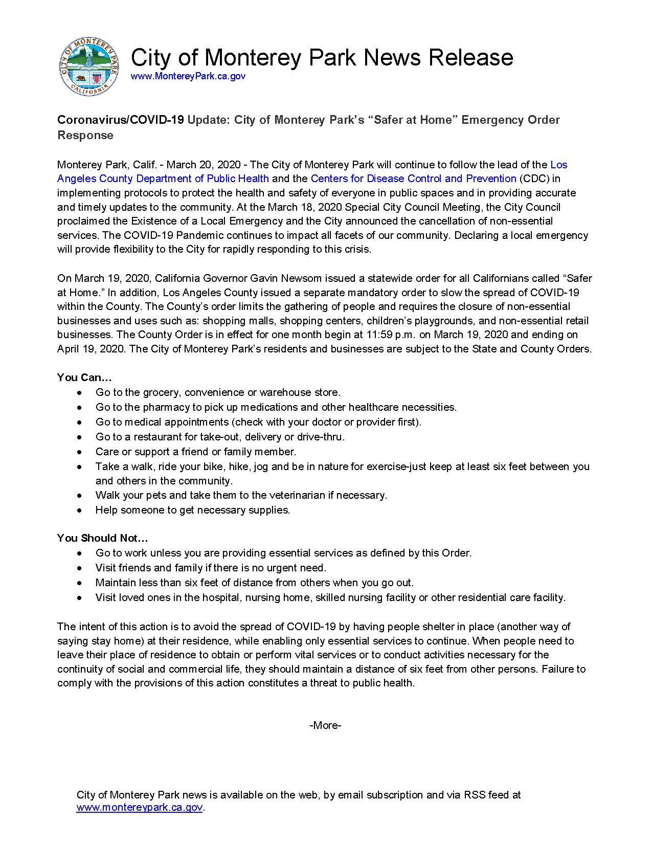 MPK News Release-Coronavirus COVID-19 Update Safer at Home 3-20-20_Page_1