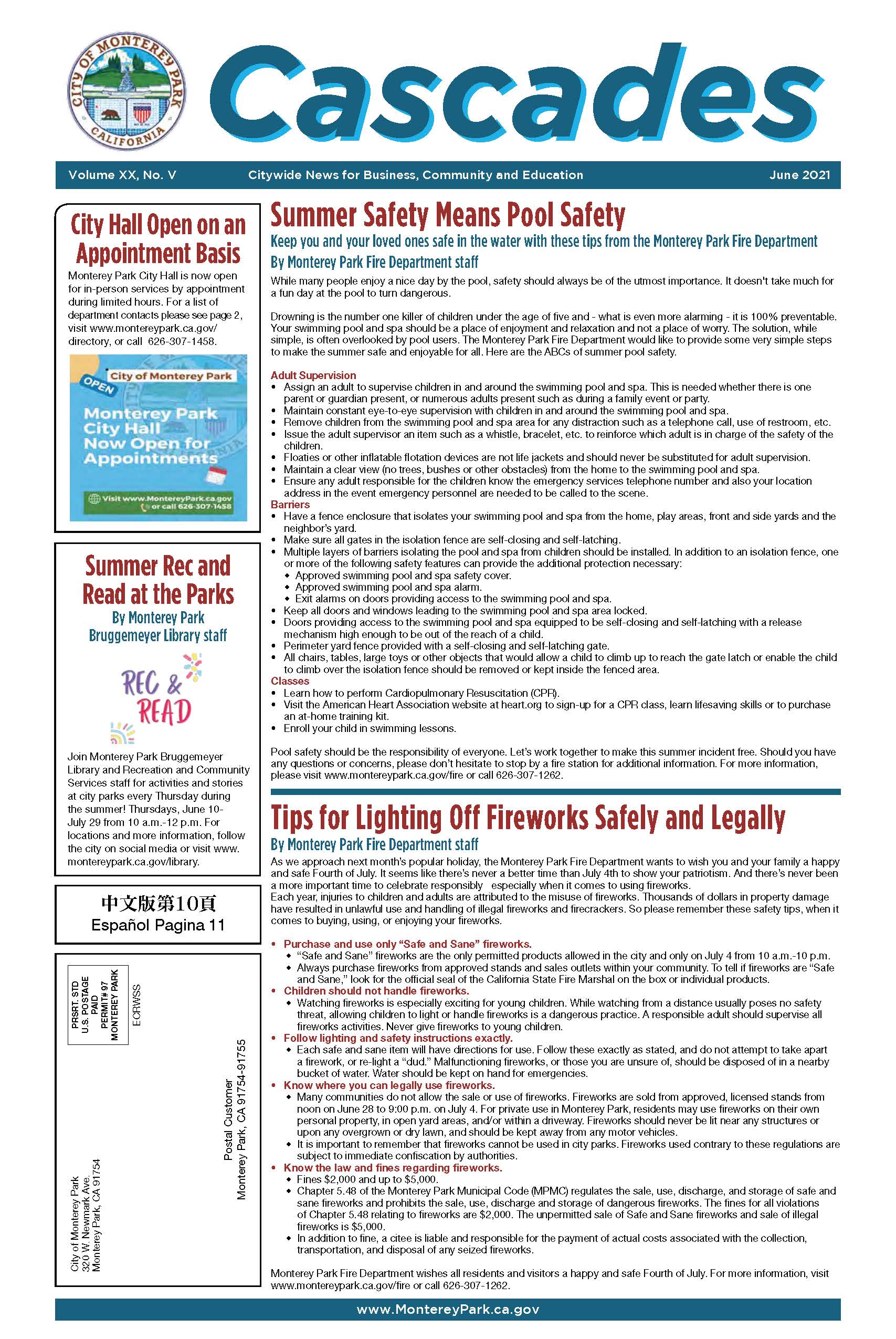 MPK Cascades June 2021 front page