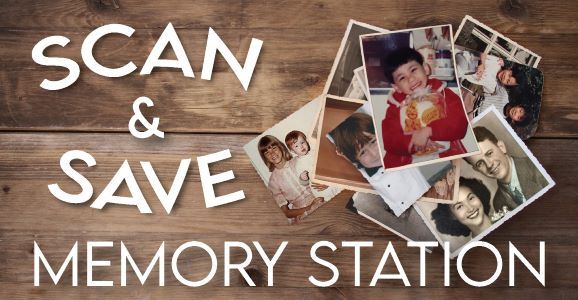 Scan and Save Banner with multiple photos of people