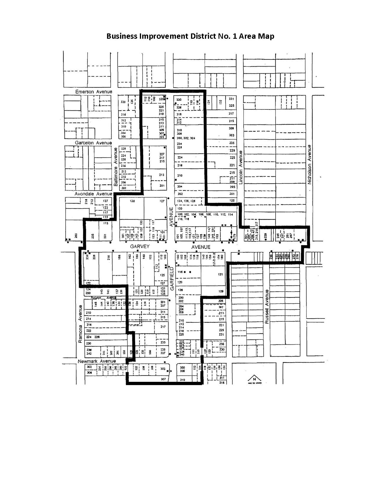 Business Improvement District Map 2018
