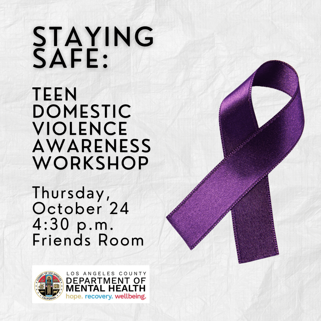 Teen Domestic Violence Workshop on October 24, 2024