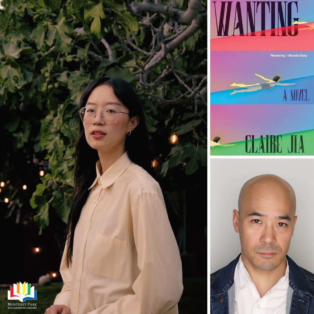 Photo collage of Author Claire Jia and professor Christopher Fan.