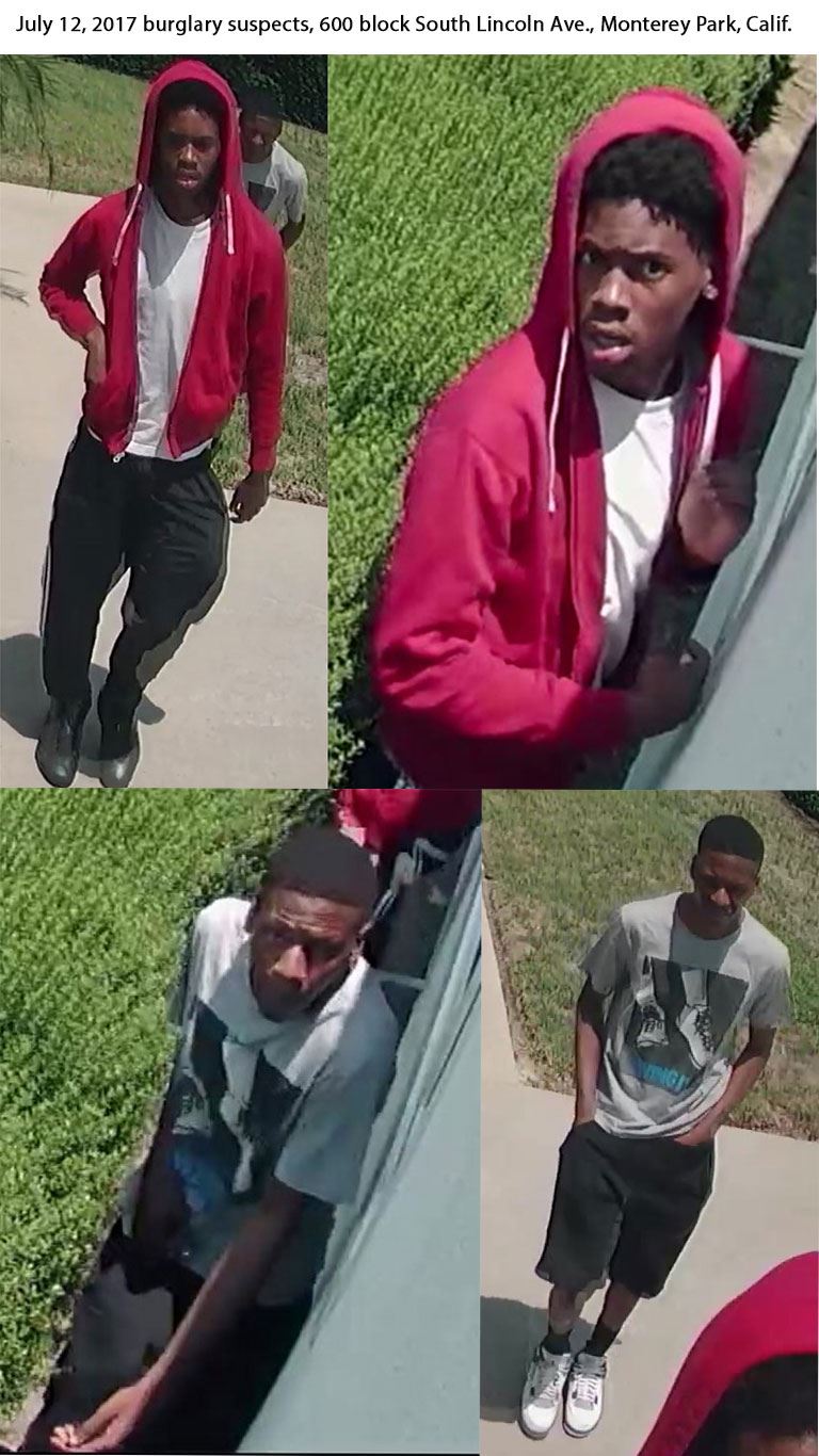 600 block S Lincoln burglary suspects collage July 12 2017