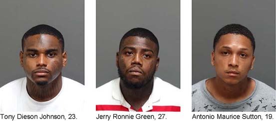 Crest Vista Dr Burglary Suspects Johnson, Green and Sutton 8-10-2018
