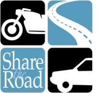 Share the Road motorcycle safety logo