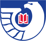 Federal Depository Library Program Logo - blue shield with white eagle curled around red book